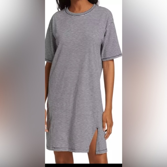 Rag & Bone Striped Tee Organic Pima Cotton Dress - Picture 3 of 12